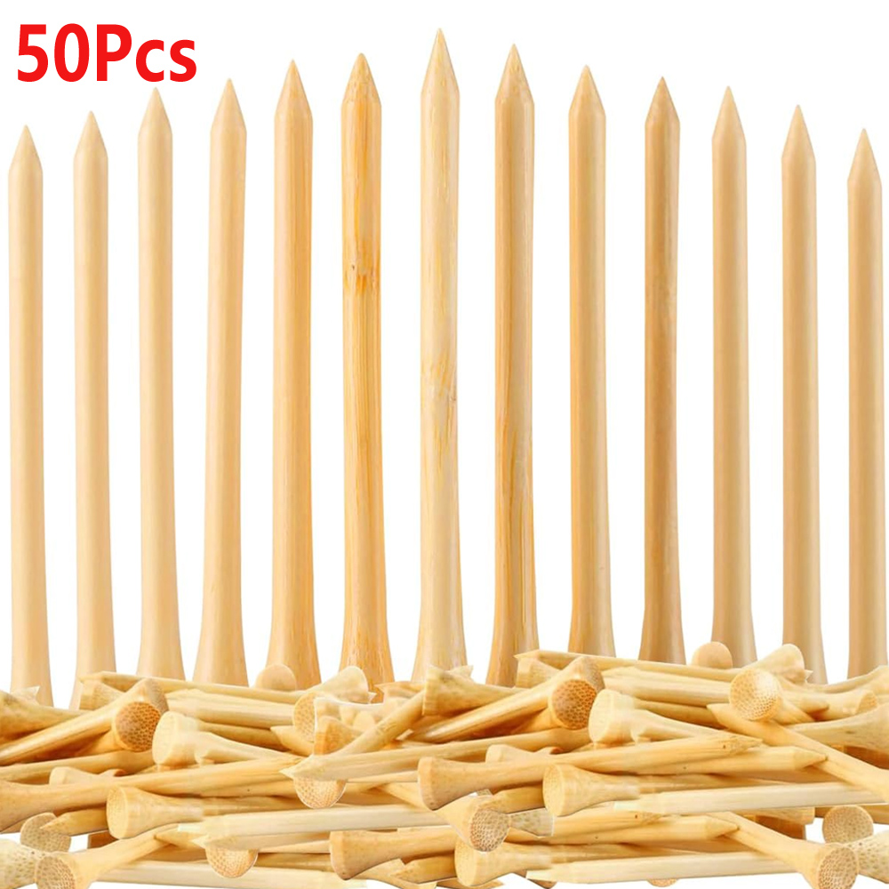 Golf Equipment Set - 50 ピース/セット木製ゴルフティーティー交換練習場ヒッティングトレーナークラブアクセサリーゴルフティーボールホルダー