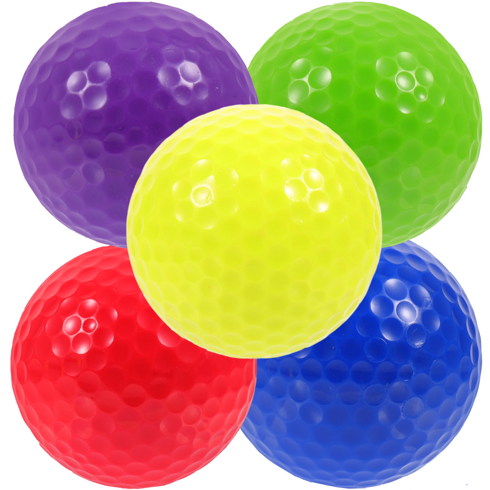 5個のプラスチック製練習用ゴルフボール カラープロフェッショ - Practice Equipment For Golf のレビューと価格