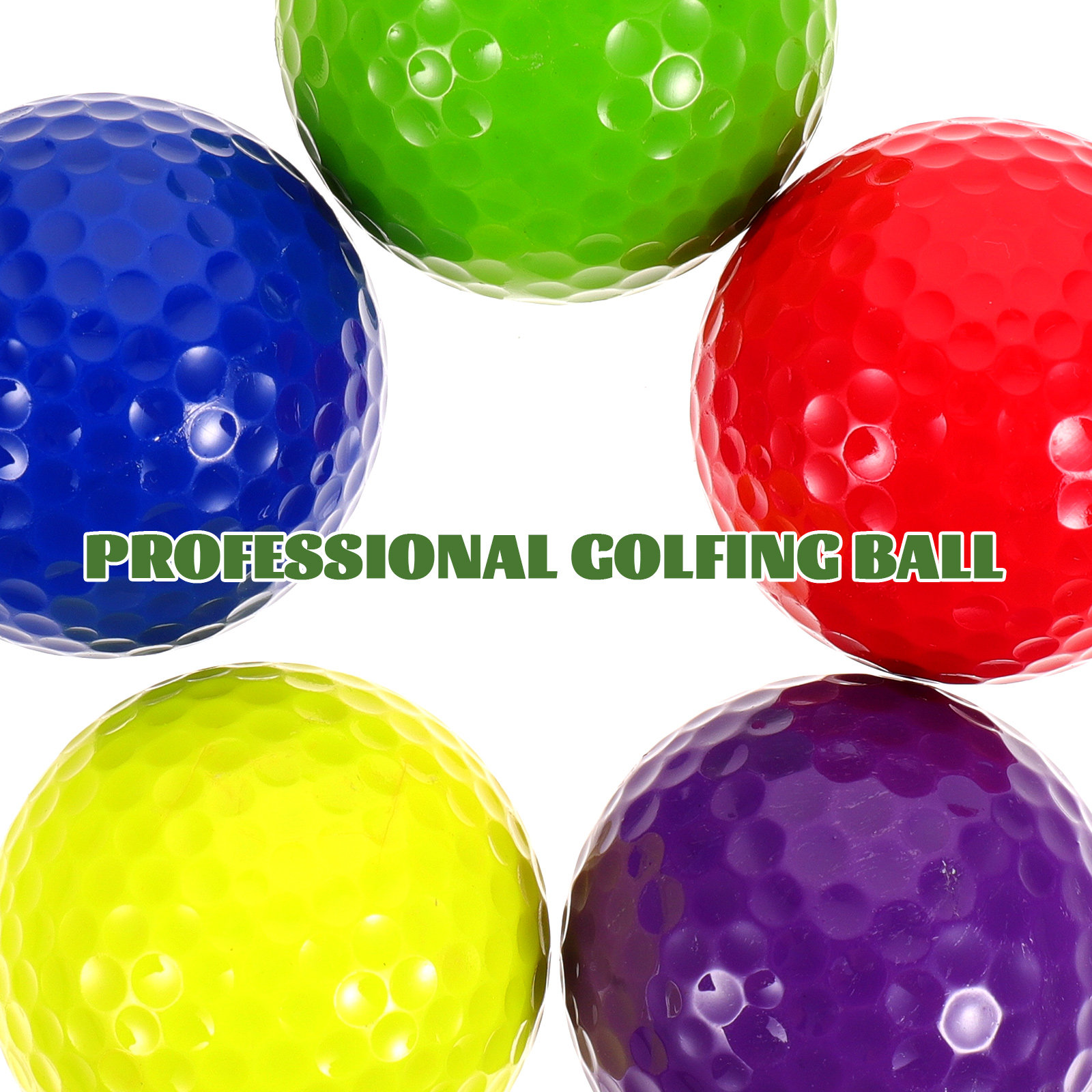 5個のプラスチック製練習用ゴルフボール カラープロフェッショ - Practice Equipment For Golf のレビューと価格