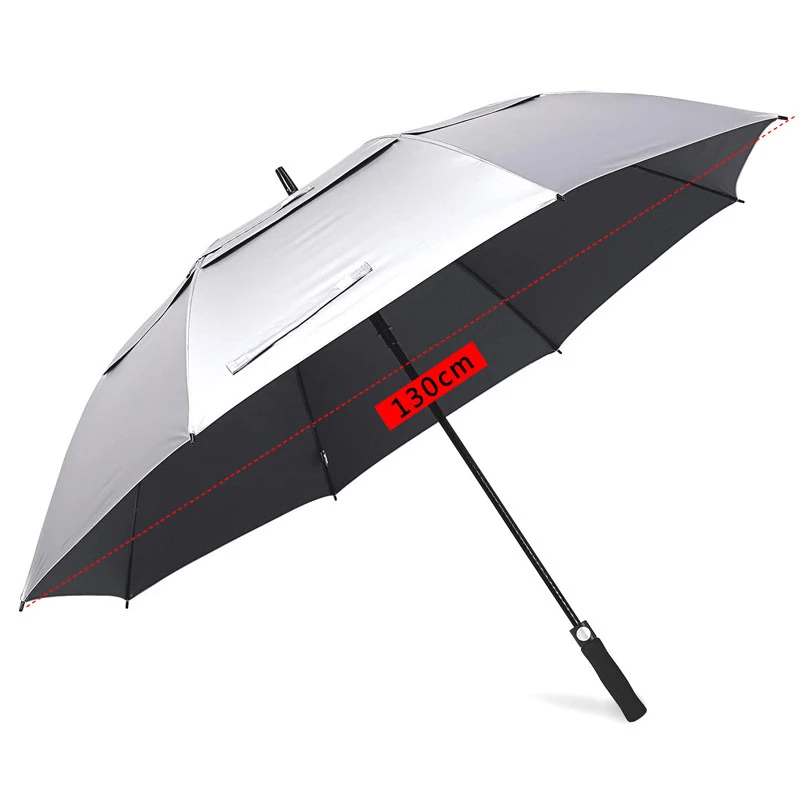 大型シルバーチタンパラソル,2層,日焼け止め,パラソル,アウ - Golf Umbrella Large のレビューと価格