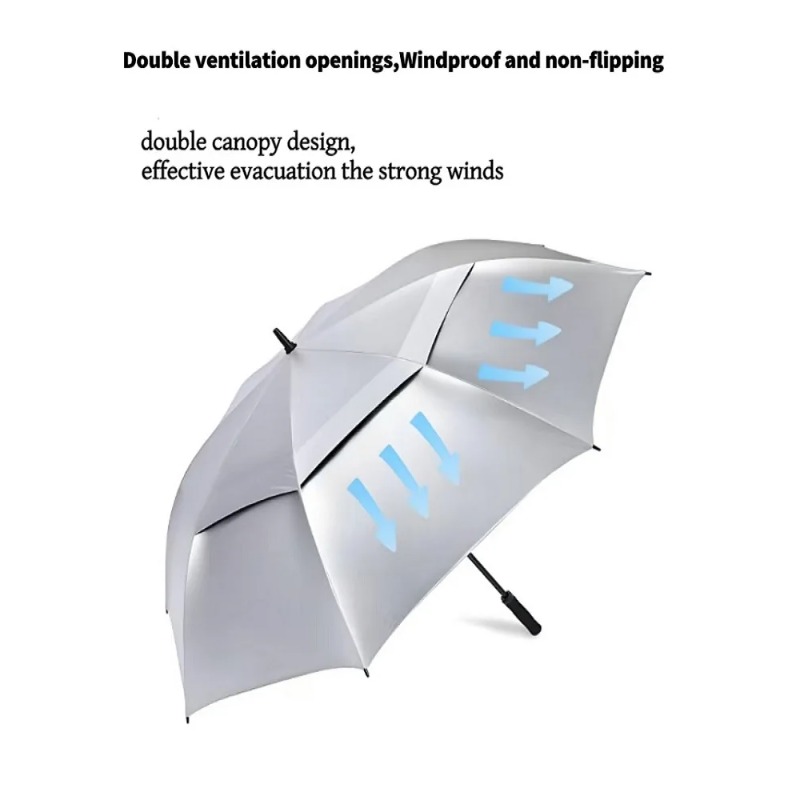 自動超大型傘 180cm チタンシルバーコーティング 紫外線 - Golf Umbrella Large のレビューと価格