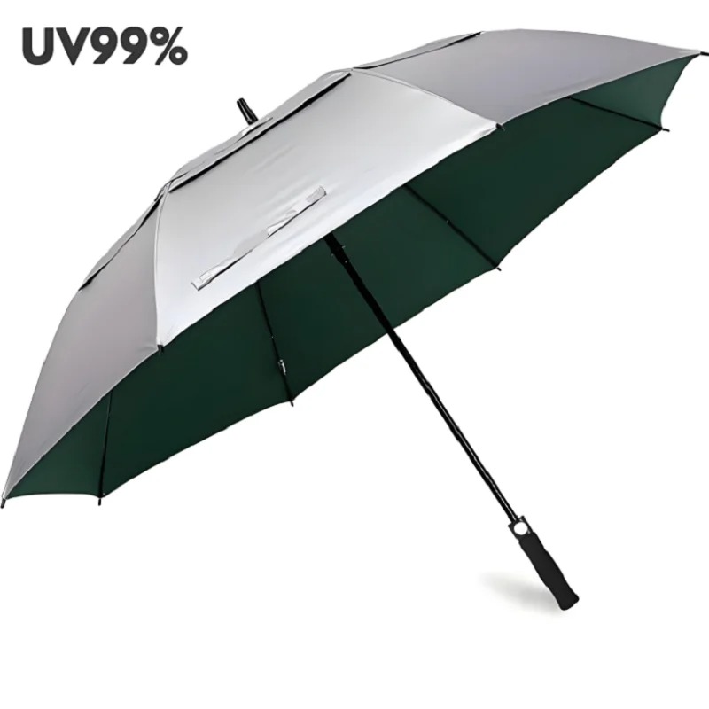 自動超大型傘 180cm チタンシルバーコーティング 紫外線 - Golf Umbrella Large のレビューと価格