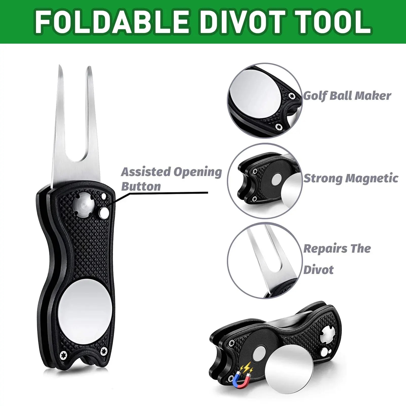ゴルフクラブブラシとタオルクリーナーコンプリートキット、両面 - Golf Equipment Set のレビューと価格