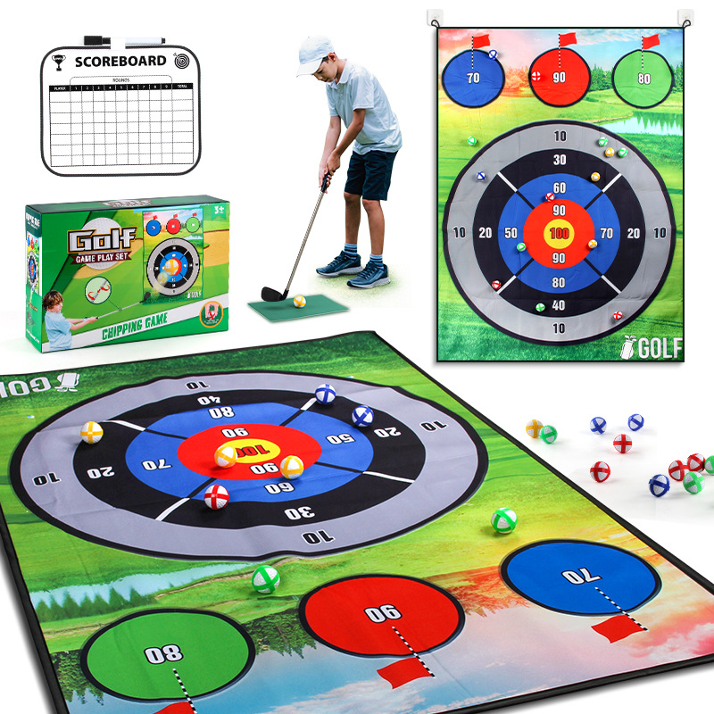 ゴルフゲームマット、子供用おもちゃセット、ゴルフクラブ、屋内 - Golf Equipment Set のレビューと価格