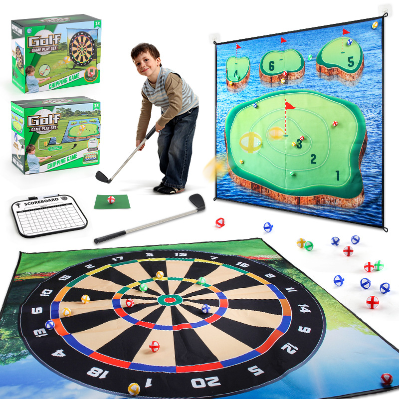 ゴルフゲームマット、子供用おもちゃセット、ゴルフクラブ、屋内 - Golf Equipment Set のレビューと価格