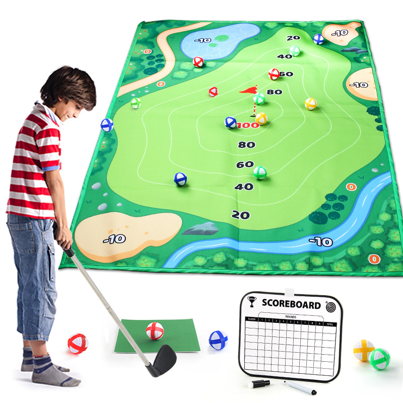 ゴルフゲームマット、子供用おもちゃセット、ゴルフクラブ、屋内 - Golf Equipment Set のレビューと価格