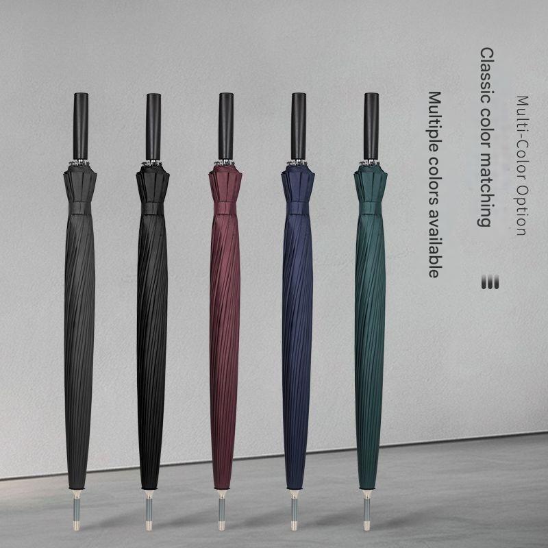   24本骨強化ブラック接着剤大型ストレート長柄傘 雨よ - Golf Umbrella Large のレビューと価格