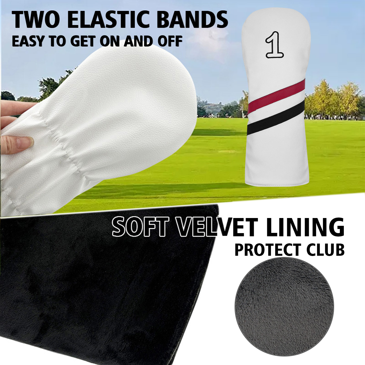 ゴルフクラブ # 1 # 3 # 5 # Uウッドヘッドカバ - Golf Equipment Rack のレビューと価格