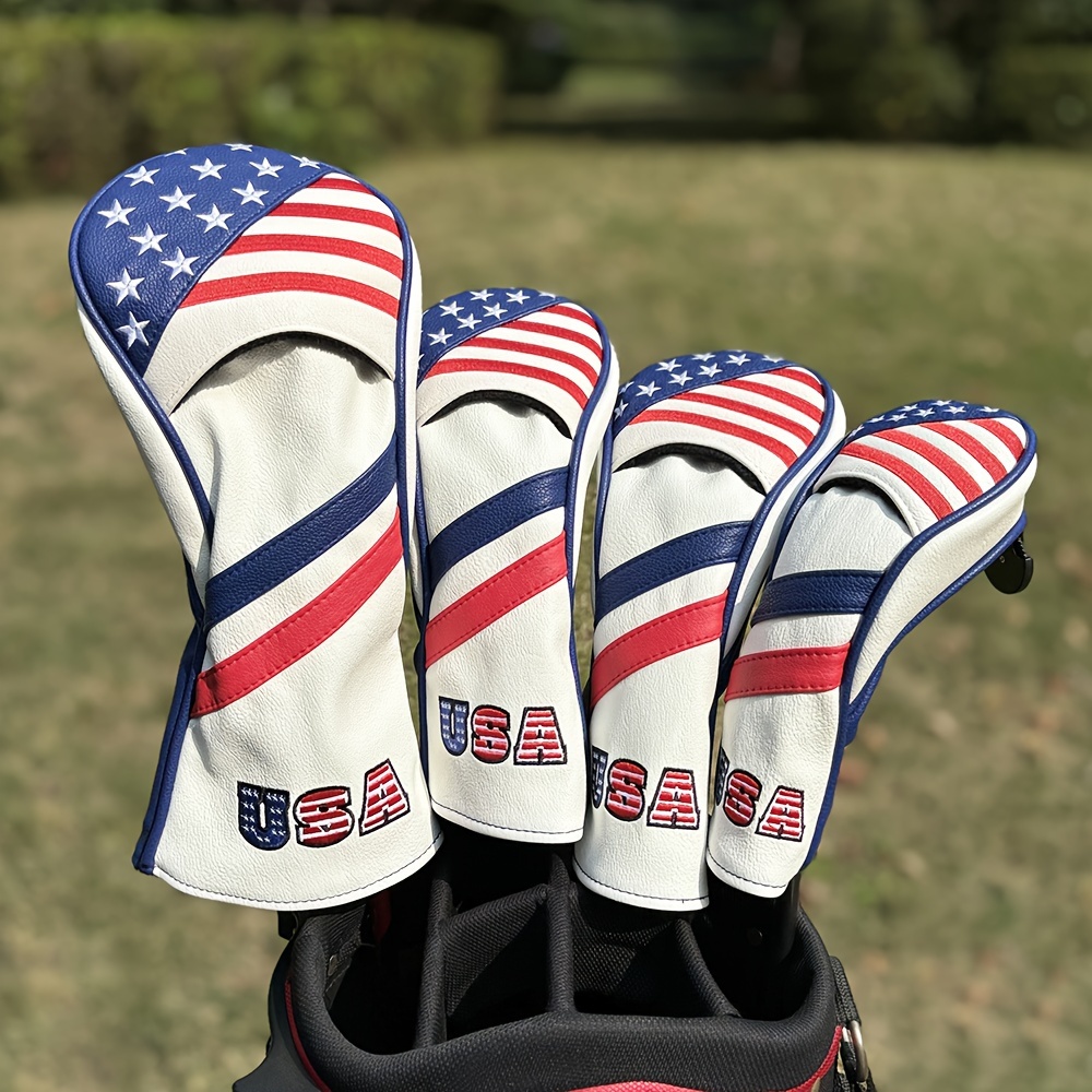 愛国的なゴルフクラブヘッドカバーセット - 耐久性のあるPU - Golf Equipment Set のレビューと価格
