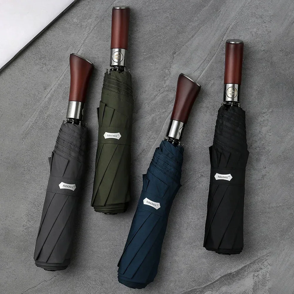 木製ハンドル自動傘 1.2メートル大型折りたたみ傘 韓国風モ - Golf Umbrella Large のレビューと価格