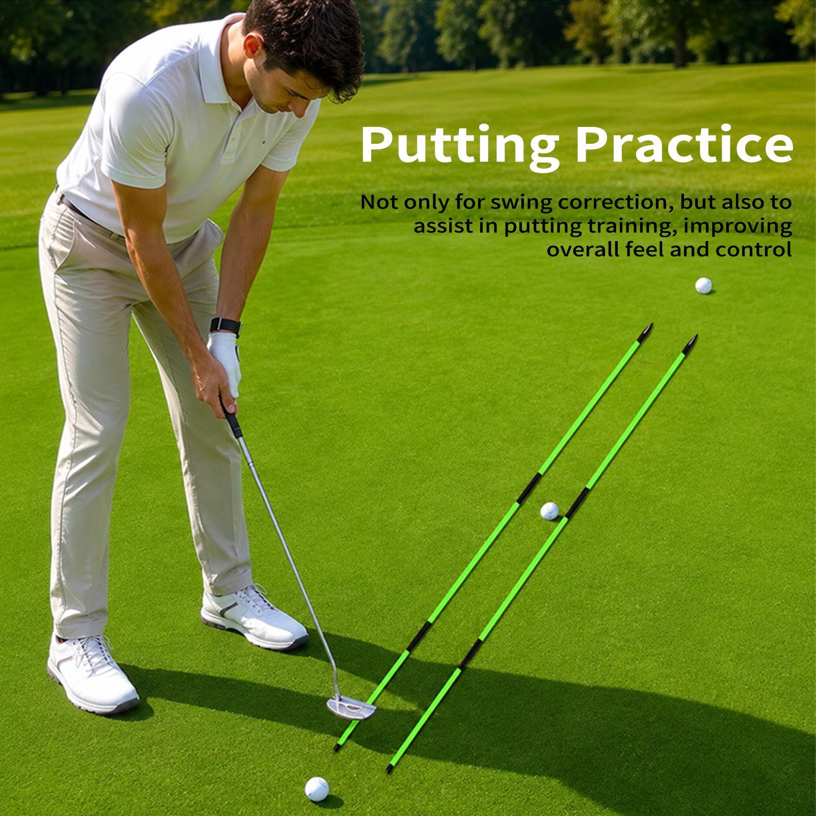 ゴルフアライメントスティック パッティング角度調整可能な練習 - Practice Equipment For Golf のレビューと価格