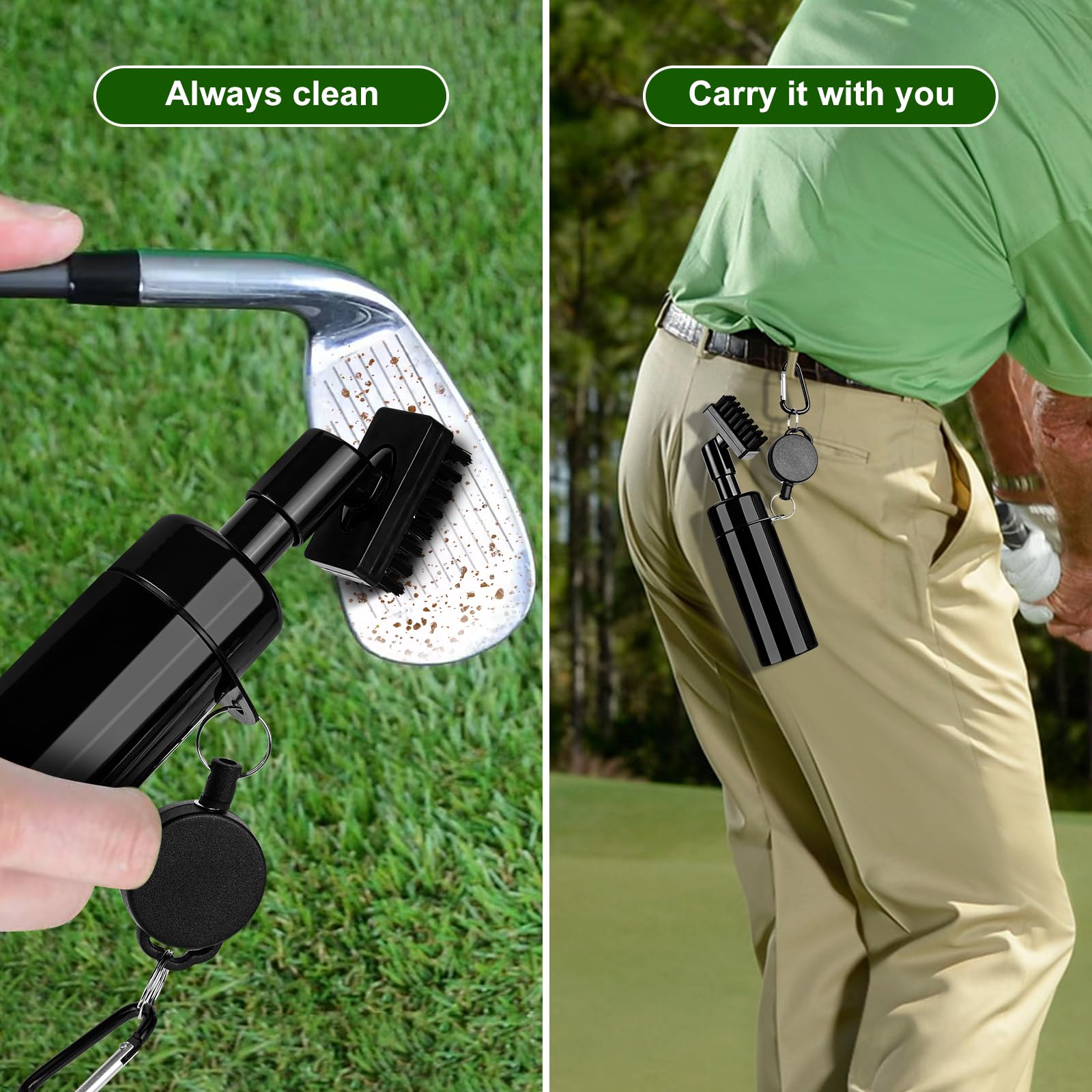 ゴルフクラブヘッドクリーニングブラシ、格納式バックル付きU字 - Golf Equipment Indoor のレビューと価格