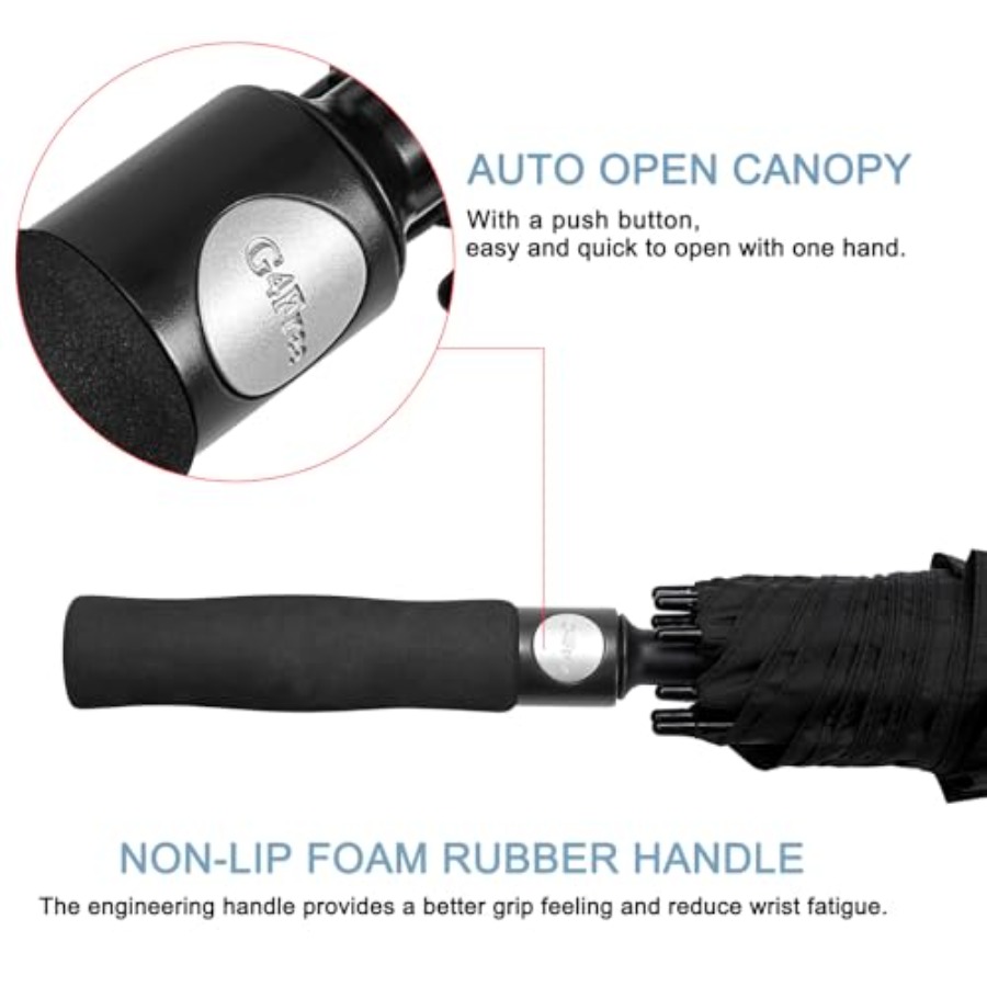 自動開閉式ゴルフ傘特大サイズ二重キャノピー通気性防風防水ステ - Golf Umbrella Large のレビューと価格