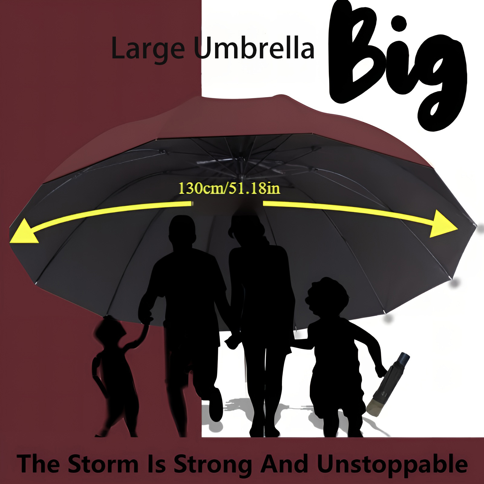 大型耐風UVカット傘 ビジネスギフト 自動開閉式折りたたみ傘 - Golf Umbrella Large のレビューと価格