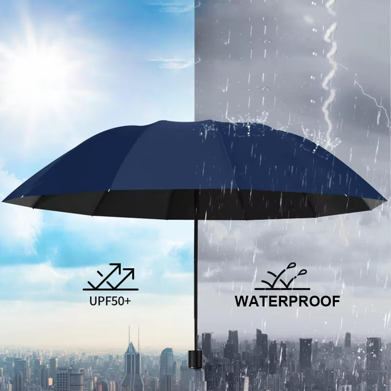 大型耐風UVカット傘 ビジネスギフト 自動開閉式折りたたみ傘 - Golf Umbrella Large のレビューと価格