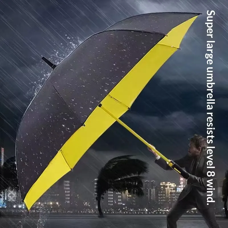 大型耐風ゴルフ傘 二重構造自動開閉式ロングハンドルビジネスス - Golf Umbrella Large のレビューと価格